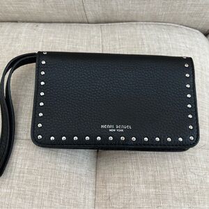 Henri Bendel Black Crossbody Bag with Silver Studs